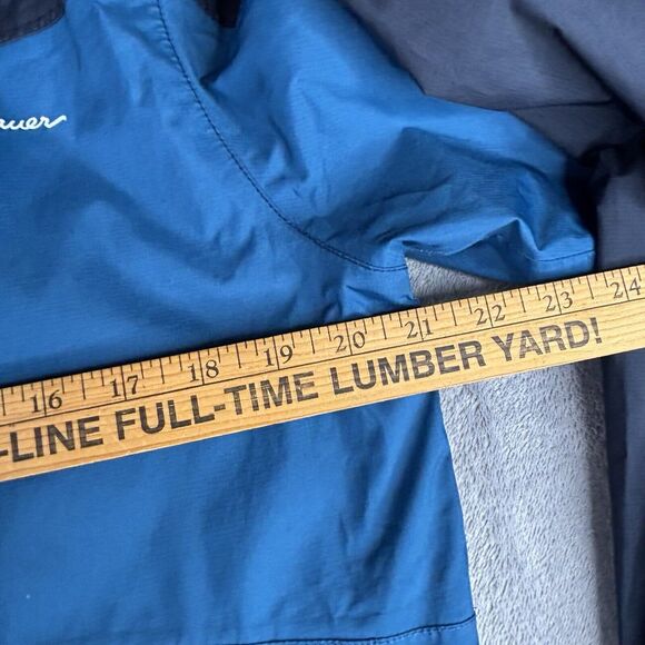 Eddie Bauer Jacket Men Small Weatheredge Blue Hooded Windbreaker Water Resistant - Picture 15 of 16